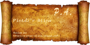 Pintér Alina névjegykártya