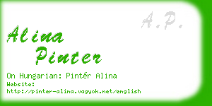 alina pinter business card